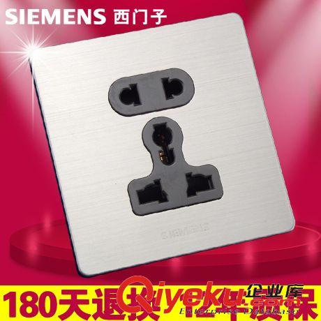 西門子不銹鋼86系列 西門子不銹鋼 多用錯(cuò)位五孔插座 開關(guān)插座面板 多功能五孔插座原始圖片3