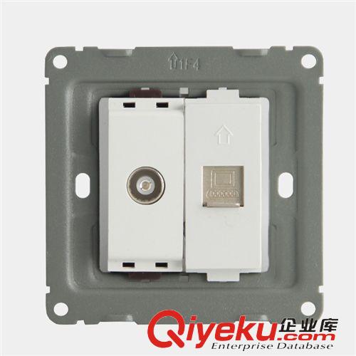 墻壁開關 上德 金色 電視電腦接口 電視電腦 電視網線插孔 電視網絡插座原始圖片3