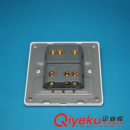 K3純白暗裝系列 廠家生產(chǎn)供應 86型暗裝照明開關(guān) K3暗裝二開雙控開關(guān)原始圖片2