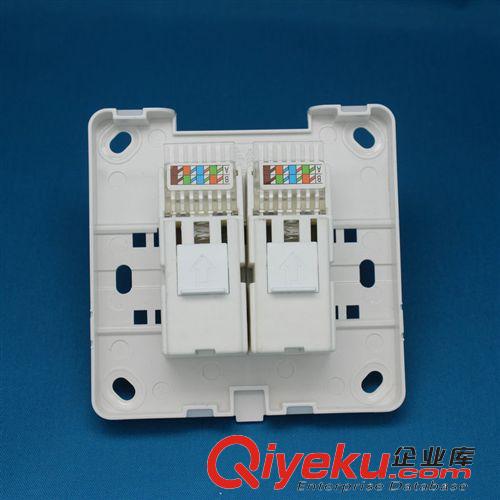 K5專利明裝系列 廠家批發(fā) K5專利明裝雙電腦插座 86型開關(guān)插座原始圖片2