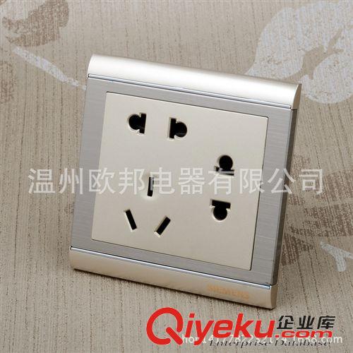 墻壁開關(guān)L8系列 西門子開關(guān)插座面板電話電腦插座墻壁電源香檳金色不銹鋼拉絲插座