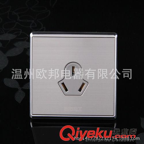墻壁開關(guān)F7系列 開關(guān)插座面板 墻壁開關(guān)銀色不銹鋼拉絲 一開單控開關(guān)