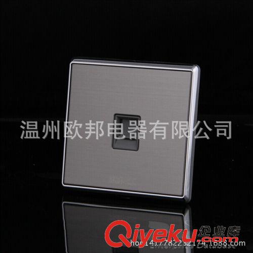 墻壁開關(guān)F7系列 墻壁開關(guān)廠誠招各地代理商家直銷高檔家用豪華不銹鋼拉絲電腦插座原始圖片2