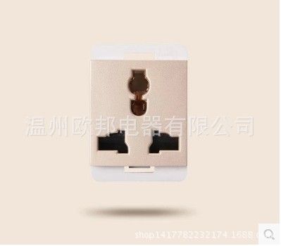 墻壁開關118型 X2系列 西門子墻壁開關插座118香檳色不銹鋼拉絲多三孔