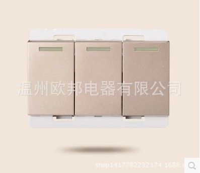 墻壁開關118型 X2系列 西門子墻壁開關118香檳色不銹鋼拉絲 小三開
