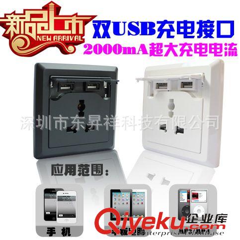 雙USB充電插座 雙USB充電插座,USB輸出2100mA,過壓過流保護,專利產(chǎn)品誠邀加盟