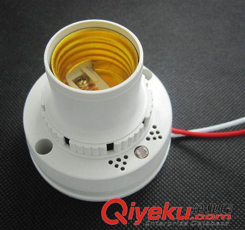 燈頭 廠家直銷 86型墻壁  聲光控 聲控E27螺口燈頭 白熾燈頭原始圖片2