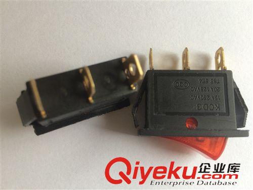 船型開(kāi)關(guān) 高品質(zhì)船型開(kāi)關(guān) 船形開(kāi)關(guān) 電源開(kāi)關(guān) 3腳開(kāi)關(guān) KCD3 紅色帶燈 批發(fā)原始圖片3