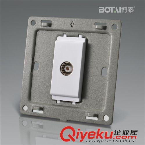 86產(chǎn)品系列 博泰墻壁開(kāi)關(guān)插座面板 B1不銹鋼拉絲系列 一位電視插座原始圖片3