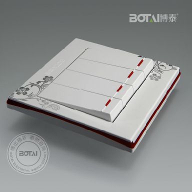 萊諾系列 （香港明星鄭則仕代言）溫州工程開關插座 墻壁開關四位雙控開關原始圖片3