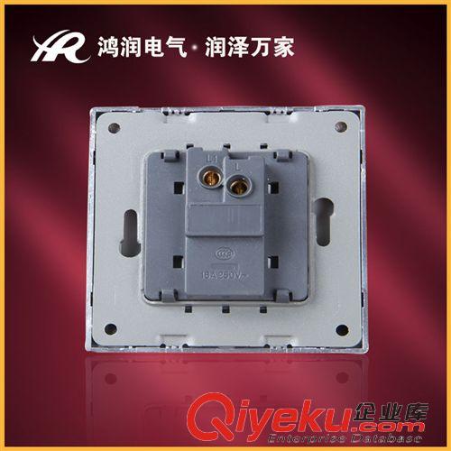 精品推薦 專業(yè)生產(chǎn) HR8B2-011香檳銀一開單控開關(guān) 鴻潤大蹺板床頭開關(guān)原始圖片3