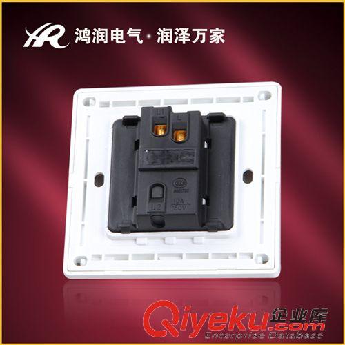 墻壁開關(guān)(86型） 專業(yè)生產(chǎn) 鴻潤(rùn)一開單控墻壁開關(guān) 家用照明墻壁開關(guān) 可OEM貼牌原始圖片2