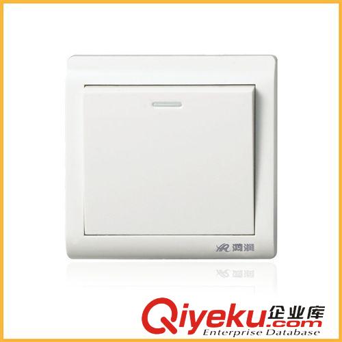 墻壁開關(guān)(86型） 專業(yè)生產(chǎn) 鴻潤(rùn)一開單控墻壁開關(guān) 家用照明墻壁開關(guān) 可OEM貼牌原始圖片3
