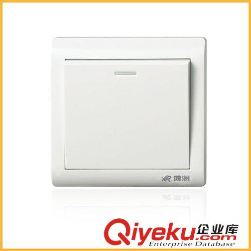 墻壁開關(guān)(86型） 廠家供應(yīng) 工程款墻壁插座 墻壁開關(guān)面板 暗裝一開單控開關(guān) HR6C1原始圖片2