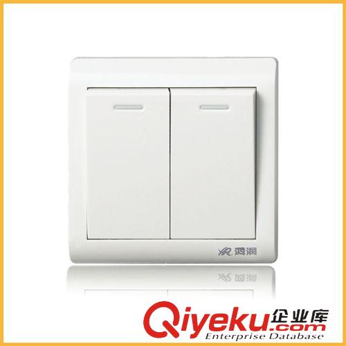 墻壁開關(guān)(86型） 低價廠家直銷工程款 家用86型二開雙控開關(guān)面板 誠招墻壁開關(guān)代理原始圖片2