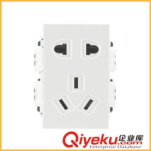 墻壁開關(guān)（120型） 廠家直銷白色時尚五孔功能件 家裝款墻壁開關(guān) 工程款蹺板開關(guān)