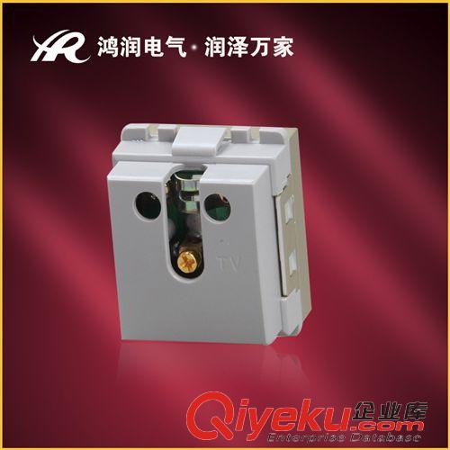 開關(guān)插座（118型） 廠家tj批發(fā)118型功能件HR18H-011電視終端插座 閉路電視插座