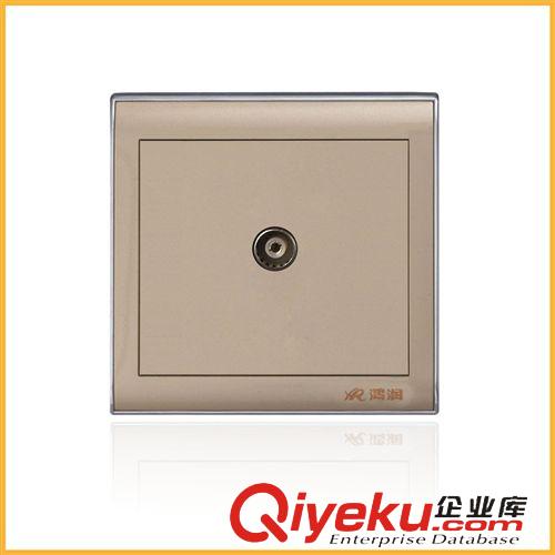 按功能搜索 鴻潤【廠家直銷】HR8D-201一聯電視插座 86型電視電話插座 可混批