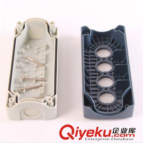 按鈕開關(guān)盒 4孔防水按鈕盒 灰色按鈕控制開關(guān)盒 SBX04指示燈接線盒原始圖片2