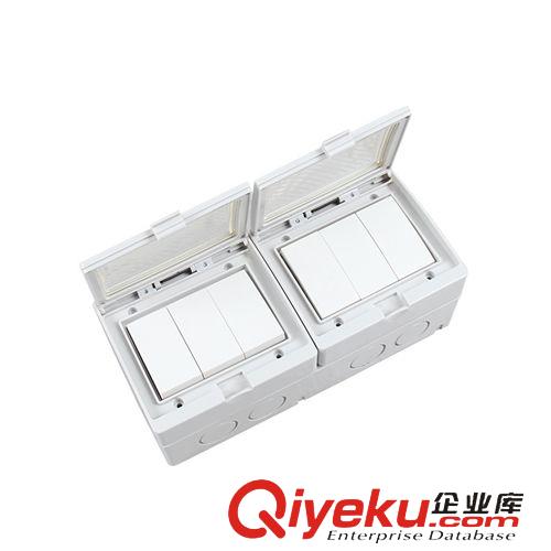 插座 【廠家直銷】六位單控/雙控防水開關(guān)  浴室防水開關(guān)  戶外開關(guān)原始圖片3