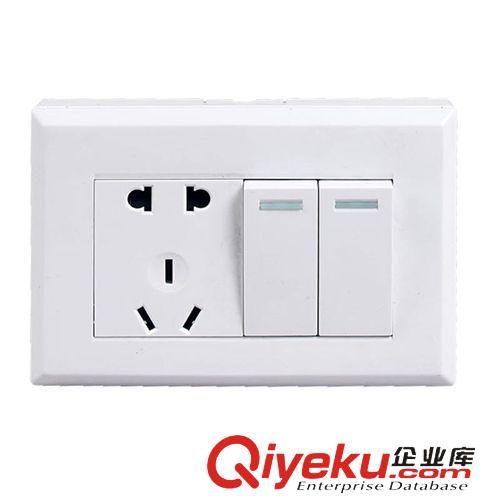 開關(guān)系列 斯普威爾五孔二開單控面板開關(guān)插座 家居專用原始圖片3