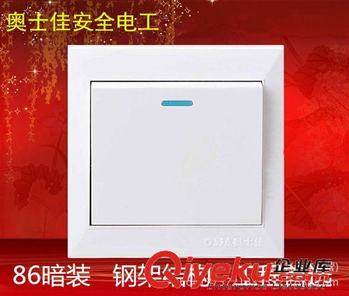 A10工程款 廠家直銷 暗裝墻壁開關(guān)插座 A10一開單控 工程款 鋼架爆款 單控