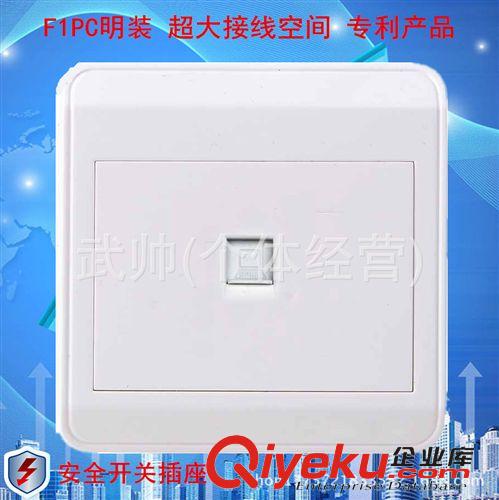 F1明裝 廠家直銷 專利明裝墻壁開關插座 全PC面板賓利F1明裝電視插座