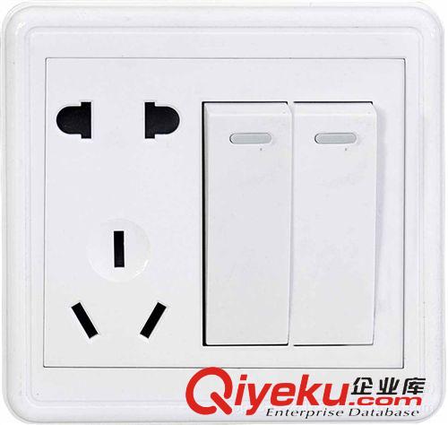 F2明裝 廠家直銷 明裝墻壁開關(guān)插座全PC面板賓利F2明裝二開五孔插座單控原始圖片2