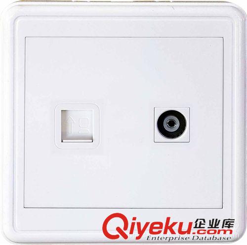F2明裝 廠家直銷 專利明裝墻壁開關(guān)插座 全PC面板賓利F2明裝電視電話連體原始圖片2