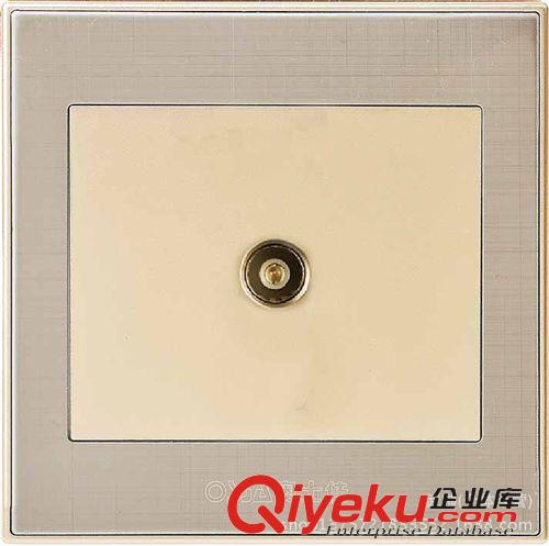 F4拉絲 廠家直銷 美銘國際暗裝不銹鋼拉絲墻壁開關(guān)插座F4電視插座