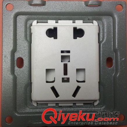 F4拉絲 廠家直銷 美銘國際暗裝不銹鋼拉絲 墻壁開關插座 F4五孔插座原始圖片3