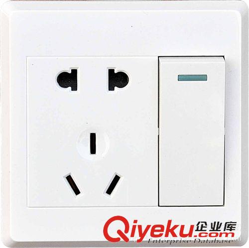 L7明裝 廠家 L7PC明裝墻壁開關插座 二三極帶開關一開五孔插座 雙控原始圖片2