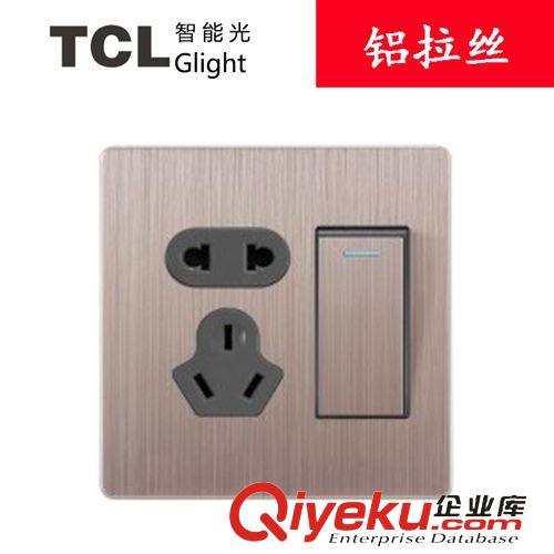 富貴銀G01系列 TCL glight智能光 開關(guān)插座面板 一開雙控 墻壁開關(guān)面板廠家供應(yīng)
