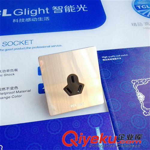 富貴金G02系列 TCL glight智能光86型墻壁開關插座批發16A三孔空調插座拉絲面板原始圖片2