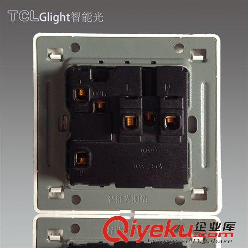 美倫山系列 TCL glight智能光 一位雙控開關(guān)帶五孔 一開五孔插座開關(guān)面板批發(fā)原始圖片2