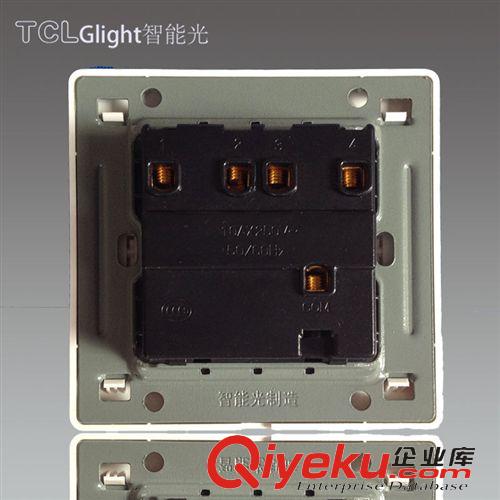 美倫山系列 TCL Glight智能光墻壁開關插座面板 86型雅白 四開單控四聯開關