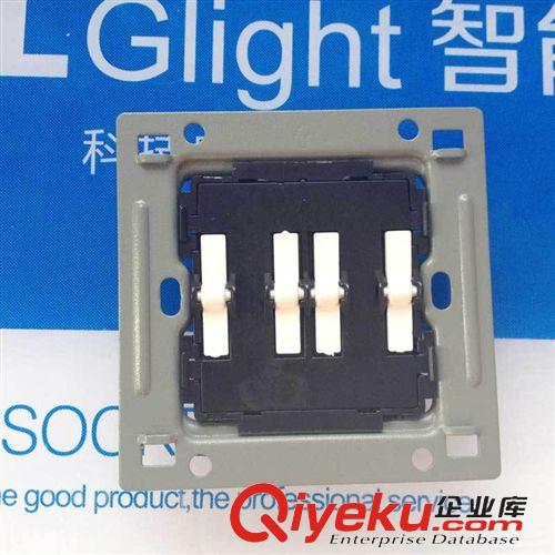 美倫山系列 TCL Glight智能光墻壁開關插座面板 86型雅白 四開雙控四聯開關