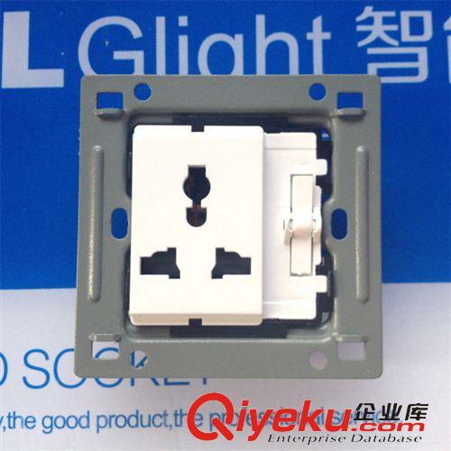 美倫山系列 TCL glight智能光 墻壁開關一開雙控帶多功能三孔插座 開關帶插座