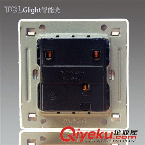 美倫山系列 TCL Glight智能光墻壁開關插座面板 86型雅白 二開單控雙聯開關