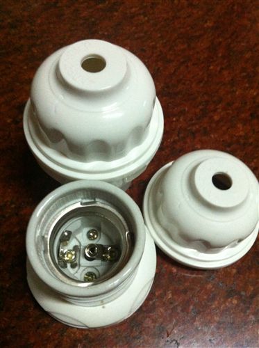 長(zhǎng)舟螺口吊燈頭 原廠直銷(xiāo) tjPVC全銅E27陶瓷燈頭 燈座 通用螺口吊燈頭原始圖片2