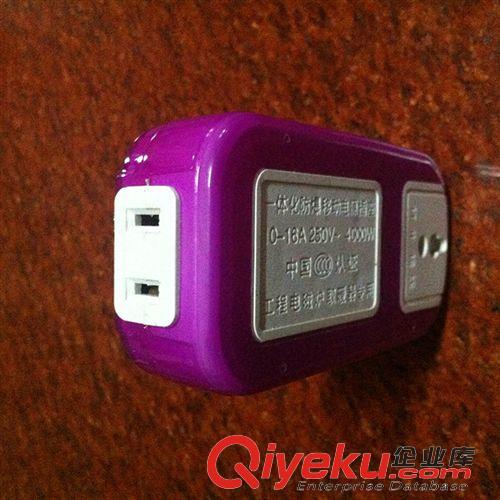 無線插座 棉湖廠家直銷 tjA810經(jīng)典玫紅色9孔車型一體成型包膠大功率插座原始圖片2