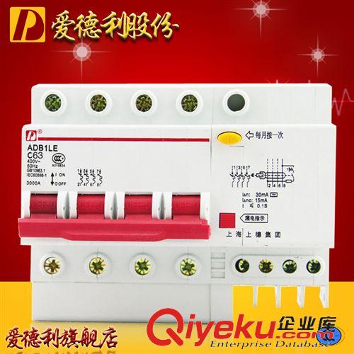 DZ47斷路器 供應(yīng)DZ47LE-63/4P C63A優(yōu)質(zhì)小型漏電斷路器 漏電保護器愛德利