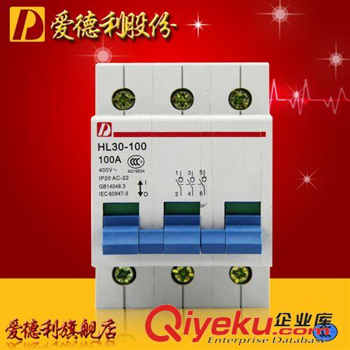 隔離開關 tj批發 小型隔離開關HL30-100/4P 100A過載保護 可當總開關斷路