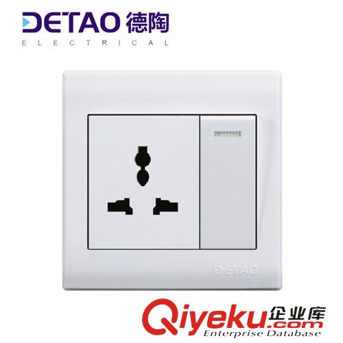 D1雅白系列 廠家生產(chǎn)明裝開關(guān)插座 d1-013一開帶多功能插座雅白系列原始圖片3