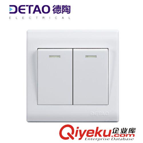 D1雅白系列 廠家供應(yīng)家用工程墻壁開關(guān) d1-002二位單控開關(guān)原始圖片2