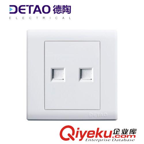 D1雅白系列 d1-019兩位電話插座 網(wǎng)線墻壁插座 家用插座原始圖片3
