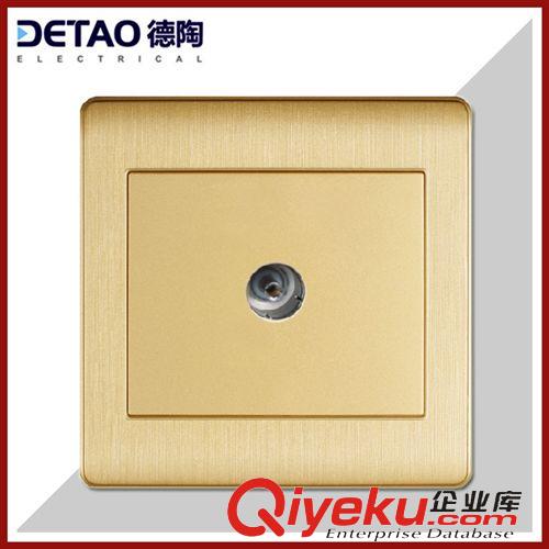 D2全塑拉絲系列 江西德陶豪華開(kāi)關(guān)插座 d2-013一開(kāi)帶多功能插座