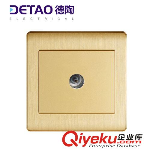 D2全塑拉絲系列 廠家批發(fā)電話機(jī)接線墻壁插座 d2-014一位電視插座原始圖片2
