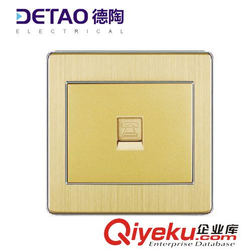 D4鋁拉絲系列（銀邊） d4-015一位電話插座 鋁拉絲系列電話網(wǎng)絡(luò)插座原始圖片3