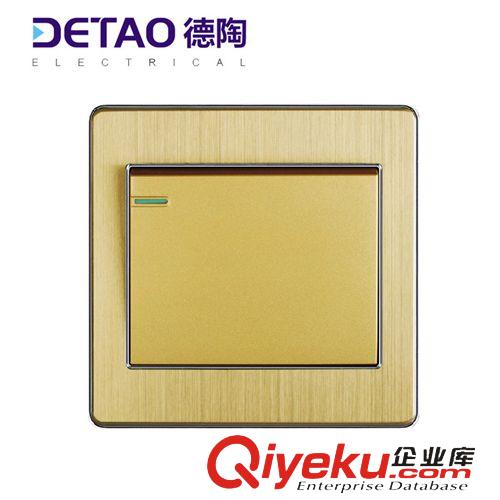 D4鋁拉絲系列（銀邊） d4-001一位單控開關(guān) 鋁拉絲系列單控家裝開關(guān)原始圖片3